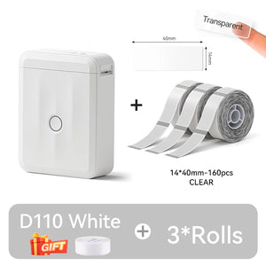 NIIMBOT D110 Upgraded Version Thermal Label Printer Mini Portable Smart Label Maker With Tape for Office Home Kitchen School