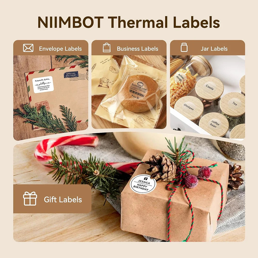 NIIMBOT Thermal Sticker Label Paper for B1 B21 B3S B31 Waterproof Marking Label Price Tag Adhesive Tape Price-tag Sticker