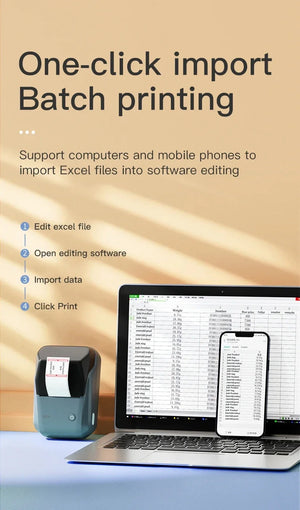 Niimbot B1 Thermal Label Printer Portable Bluetooth Wireless Handheld Printer Self-adhesive Sticker Maker Price Barcode