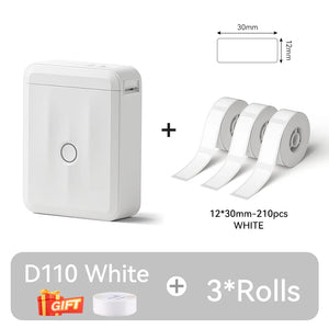 NIIMBOT D110 Upgraded Version Thermal Label Printer Mini Portable Smart Label Maker With Tape for Office Home Kitchen School