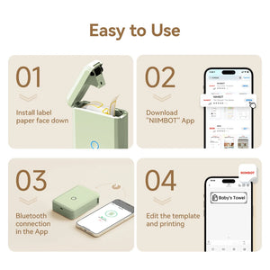 Niimbot D110 Mini Handheld Thermal Label Maker Wireless Sticker Machine Inkless Pocket with Label Sticker for Home Office