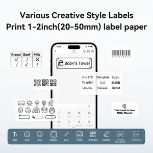 Niimbot B1 Portable Thermal Label Printer Wireless Sticker Printer For Home Adhesive Label Maker Compatible With iOS & Android
