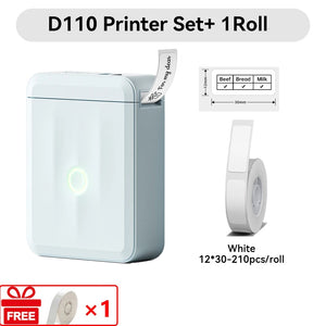 Niimbot D110 Mini Handheld Thermal Label Maker Wireless Sticker Machine Inkless Pocket with Label Sticker for Home Office