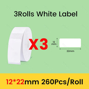 Niimbot D11 D101 D110 Offical Label Sticker Paper Rolls Various sizes of White Color Label Papers 3 5 10 Rolls for Printer USE