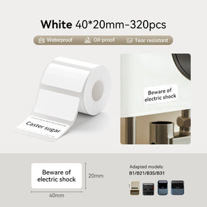 NIIMBOT Thermal Sticker Label Paper for B1 B21 B3S B31 Waterproof Marking Label Price Tag Adhesive Tape Price-tag Sticker