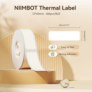 Niimbot Thermal Label White Color Paper 12-15mm Thermal Sticker Paper Roll Waterproof for official D11 D110 D11H D101 Printer
