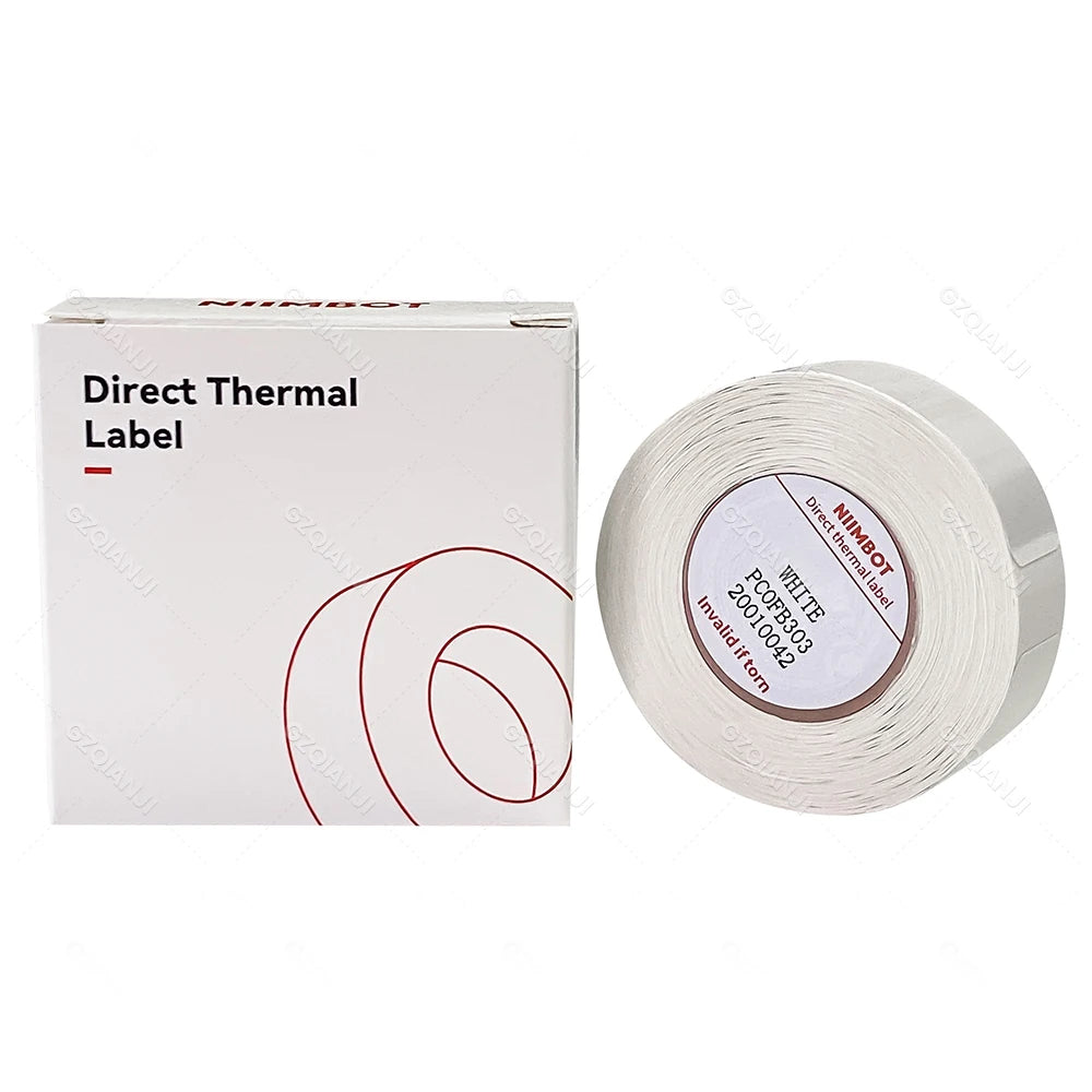 Niimbot Thermal Label White Color Paper 12-15mm Thermal Sticker Paper Roll Waterproof for official D11 D110 D11H D101 Printer