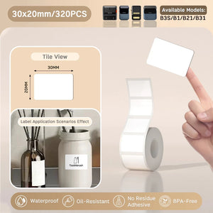 NIIMBOT B21/B203/B3S Label Machine Printing Paper Self Adhesive Label Waterproof Oil Resistant Tear Resistant Label
