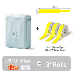 NIIMBOT D110 Upgraded Version Thermal Label Printer Mini Portable Smart Label Maker With Tape for Office Home Kitchen School