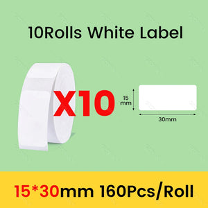Niimbot D11 D101 D110 Offical Label Sticker Paper Rolls Various sizes of White Color Label Papers 3 5 10 Rolls for Printer USE