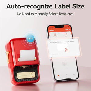 NiiMbot B21 Mini Thermal Printer Wireless Barcode Label Maker Bluetooth Portable Adhesive Label Printers for Office Commercial