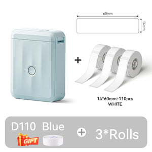 NIIMBOT D110 Upgraded Version Thermal Label Printer Mini Portable Smart Label Maker With Tape for Office Home Kitchen School