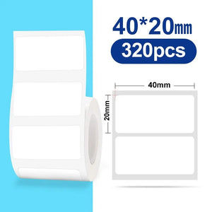 30-50mm Niimbot B21 B1 B3S Printer Label Paper Roll White Sticker Print Papers Rolls Tear-proof Water Oil-proof Adhesive
