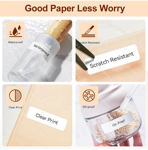Niimbot Thermal Label White Color Paper 12-15mm Thermal Sticker Paper Roll Waterproof for official D11 D110 D11H D101 Printer