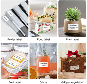 30-50mm Niimbot B21 B1 B3S Printer Label Paper Roll White Sticker Print Papers Rolls Tear-proof Water Oil-proof Adhesive