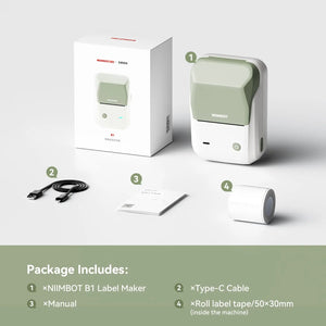 Niimbot B1 Portable Thermal Label Printer Wireless Sticker Printer For Home Adhesive Label Maker Compatible With iOS & Android