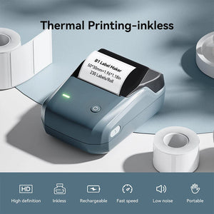 Niimbot B1 Portable Thermal Label Printer Wireless Sticker Printer For Home Adhesive Label Maker Compatible With iOS & Android