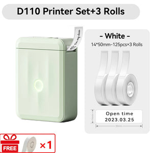 Niimbot D110 Mini Handheld Thermal Label Maker Wireless Sticker Machine Inkless Pocket with Label Sticker for Home Office