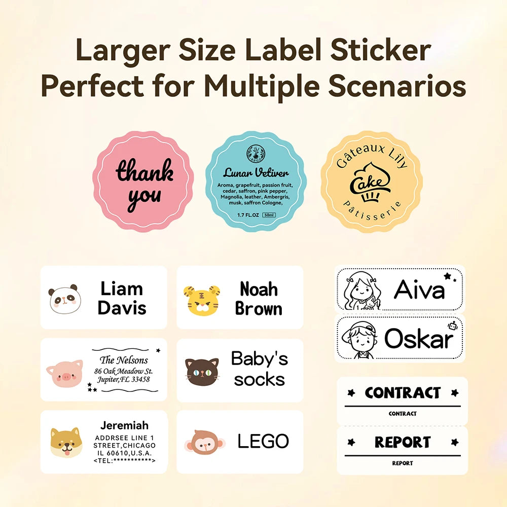 NIIMBOT Thermal Sticker Label Paper for B1 B21 B3S B31 Waterproof Marking Label Price Tag Adhesive Tape Price-tag Sticker
