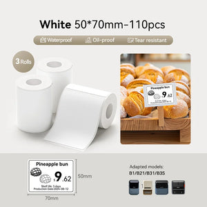 NIIMBOT Thermal Sticker Label Paper for B1 B21 B3S B31 Waterproof Marking Label Price Tag Adhesive Tape Price-tag Sticker