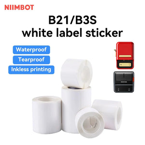 NIIMBOT B21/B1/B3S White Thermal Label Sticker Paper Printable 20-50mm