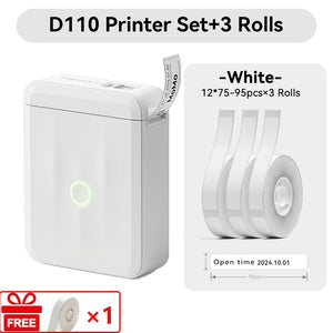 Niimbot D110 Mini Handheld Thermal Label Maker Wireless Sticker Machine Inkless Pocket with Label Sticker for Home Office