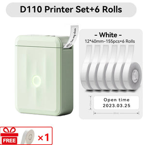 Niimbot D110 Mini Handheld Thermal Label Maker Wireless Sticker Machine Inkless Pocket with Label Sticker for Home Office