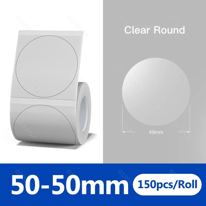 NiiMBOT White Round Color Label Sticker Self-adhesive Paper Thermal Waterproof Digital Number Cake Sealing Roll f B21 B1 Printer