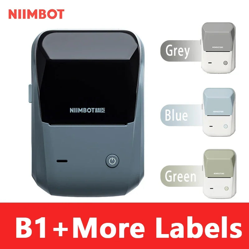 Niimbot B1 Thermal Label Printer Portable Bluetooth Wireless Handheld Pocket Printer Self-adhesive Sticker Maker Price Barcode