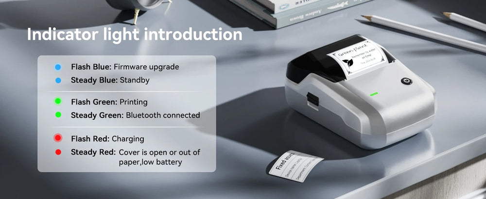 Niimbot B1 English Label Printer Portable Handheld Thermal Printer Mini Barcode QR Code Sticker Paper Color Rolls Maker Cable