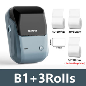 Niimbot B1 Mini Portable Thermal Printer Adhesive Label Printer Sticker Labels Labeler Bluetooth Labeling Machine Without Ink