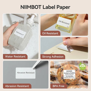 NIIMBOT Thermal Sticker Label Paper for B1 B21 B3S B31 Waterproof Marking Label Price Tag Adhesive Tape Price-tag Sticker