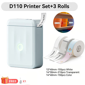 Niimbot D110 Mini Handheld Thermal Label Maker Wireless Sticker Machine Inkless Pocket with Label Sticker for Home Office