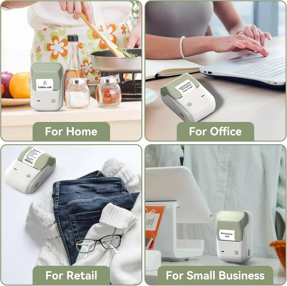 NIIMBOT B1 Portable Thermal Printer With Tapes 2 Inch Adhesive Label Machine Mini Bluetooth Sticker Maker Waterproof Labels Roll