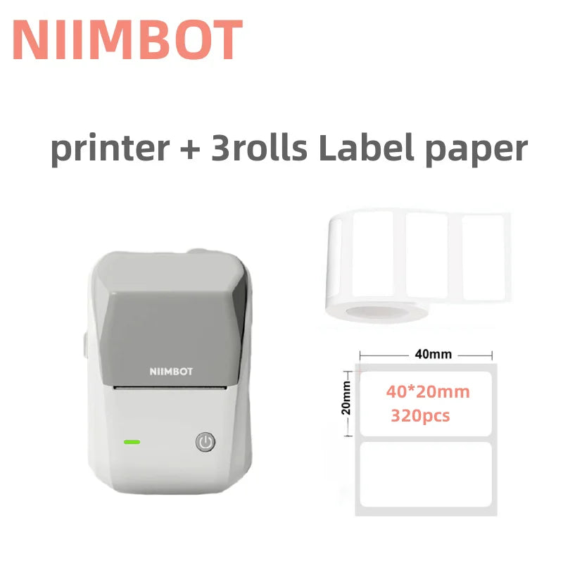 Quality product Niimbot B1 Label Printer Portable Handheld Thermal  Mini Barcode QR Code Sticker Sticky note Rolls Maker