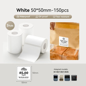 NIIMBOT Thermal Sticker Label Paper for B1 B21 B3S B31 Waterproof Marking Label Price Tag Adhesive Tape Price-tag Sticker