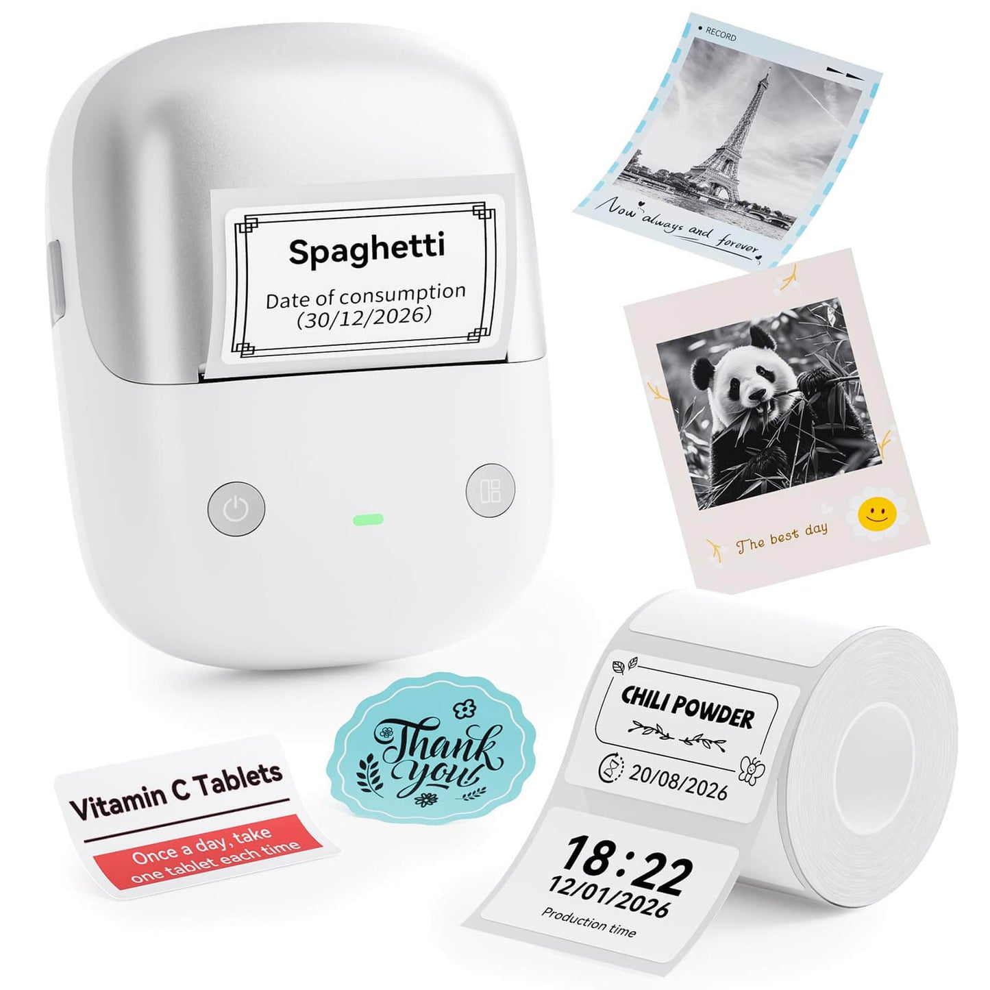 B2 PRO Label Maker Machine, 300DPI HD Thermal Photo Label Printer, Support Red -Black Dual Color Printing