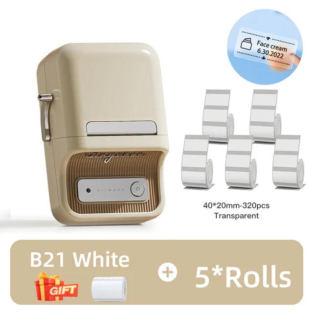 NIIMBOT B21 Pro 300dpi Label Printer, Photo Printing, Bluetooth Connection for Home, Business, Office