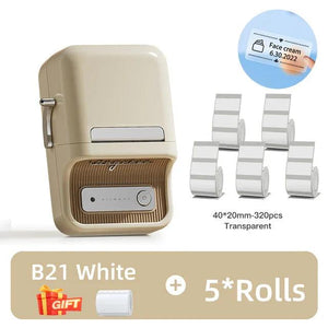 NIIMBOT B21 Pro 300dpi Label Printer, Photo Printing, Bluetooth Connection for Home, Business, Office