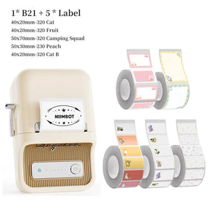 NIIMBOT B21 Pro 300dpi Label Printer, Photo Printing, Bluetooth Connection for Home, Business, Office