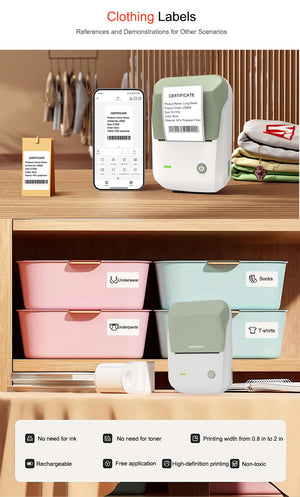 Quality product Niimbot B1 Label Printer Portable Handheld Thermal  Mini Barcode QR Code Sticker Sticky note Rolls Maker