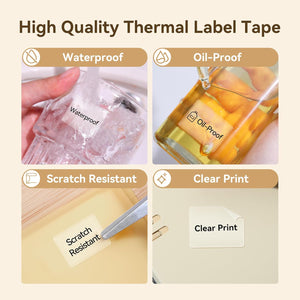 NIIMBOT B21/B1/B3s Transparent Label Printing Paper Name Sticker Waterproof Circle/square Thermal Label paper