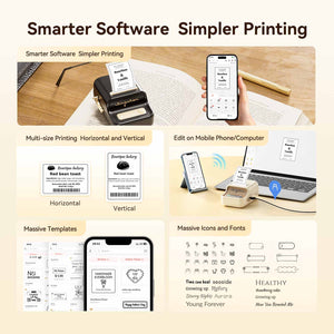 NIIMBOT B21 Pro 300dpi Label Printer, Photo Printing, Bluetooth Connection for Home, Business, Office