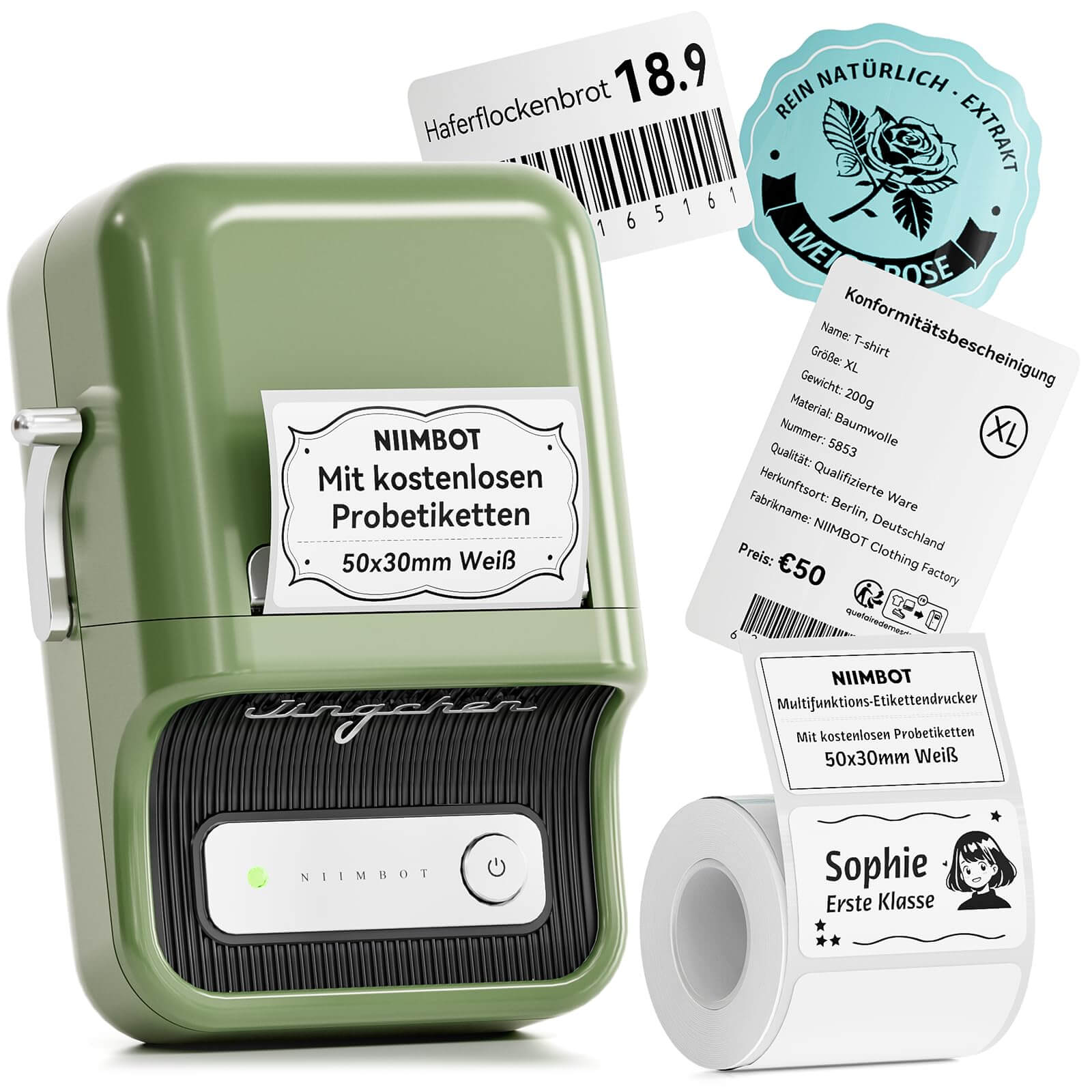 B21 Bluetooth Thermal Kitchen Storage Labels Printer, Efficient for Home, Support PC&Phone