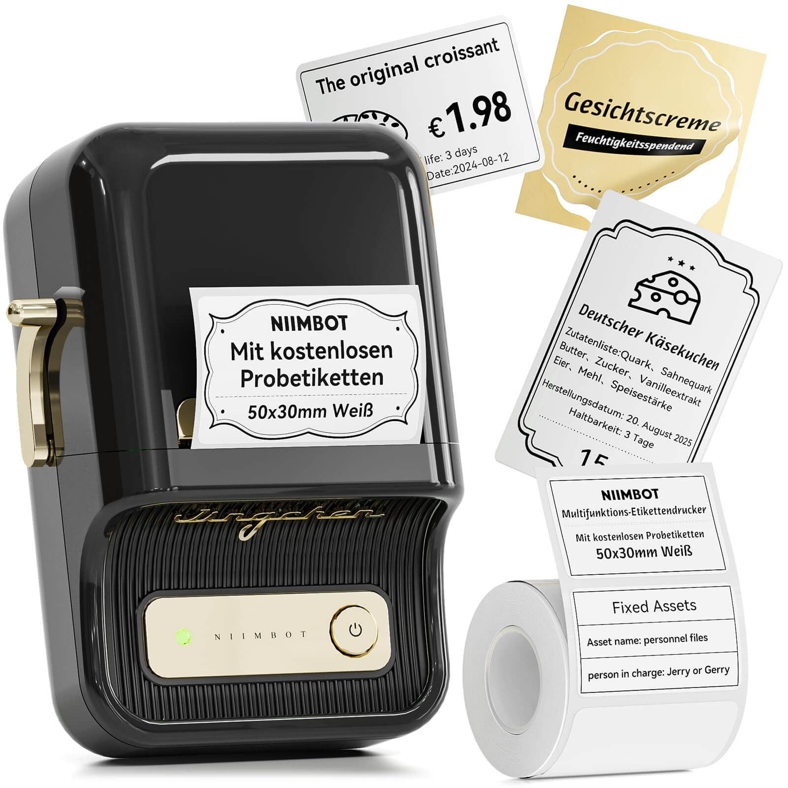 B21 Bluetooth Thermal Kitchen Storage Labels Printer, Efficient for Home, Support PC&Phone