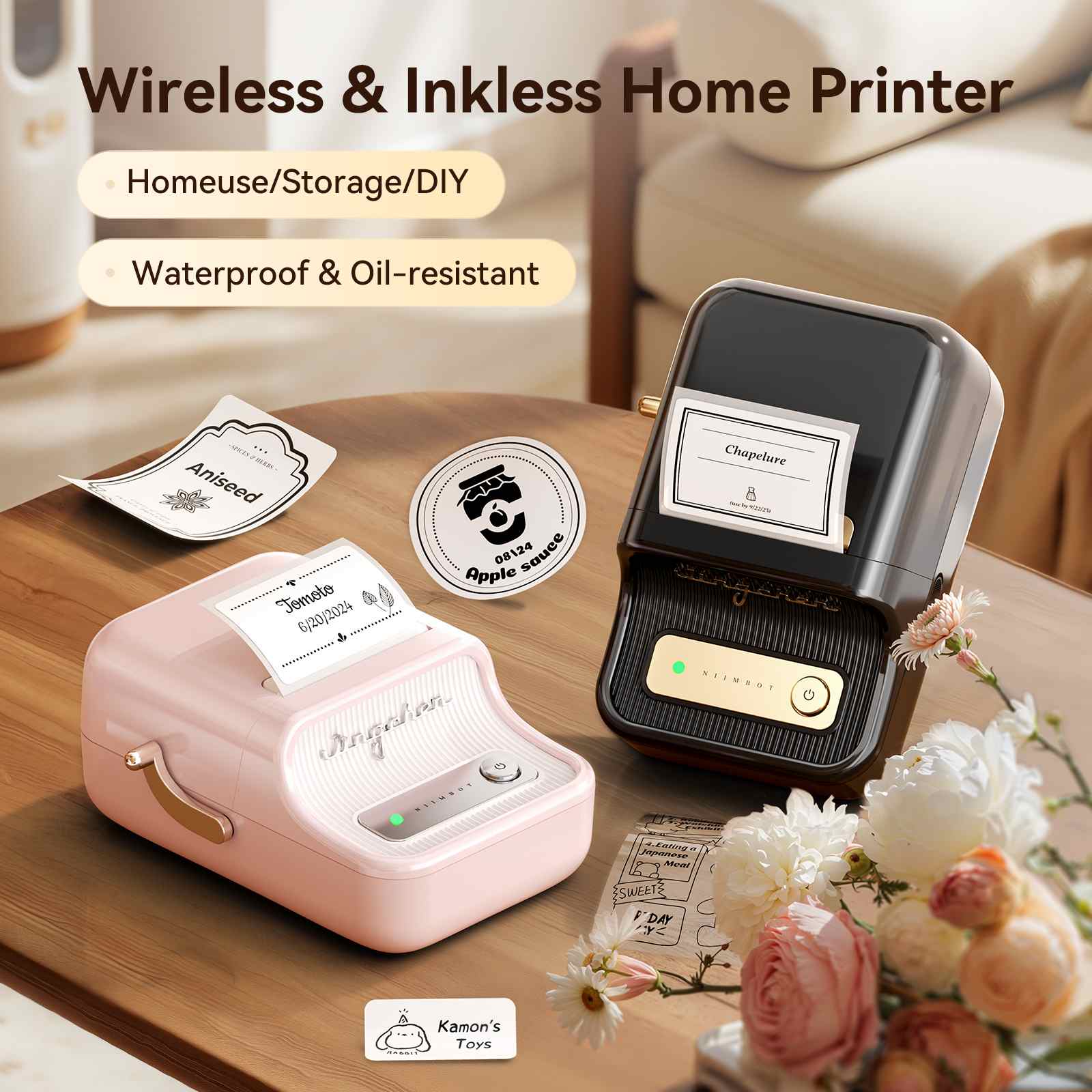 B21 Bluetooth Thermal Label Printer, Efficient for Home, Office, Business