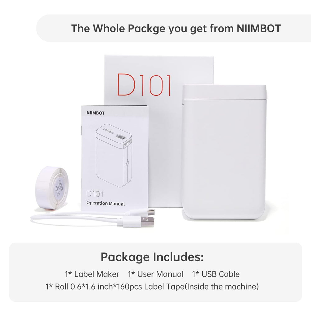 NIIMBOT D101 Inkless Label Printer with Tape