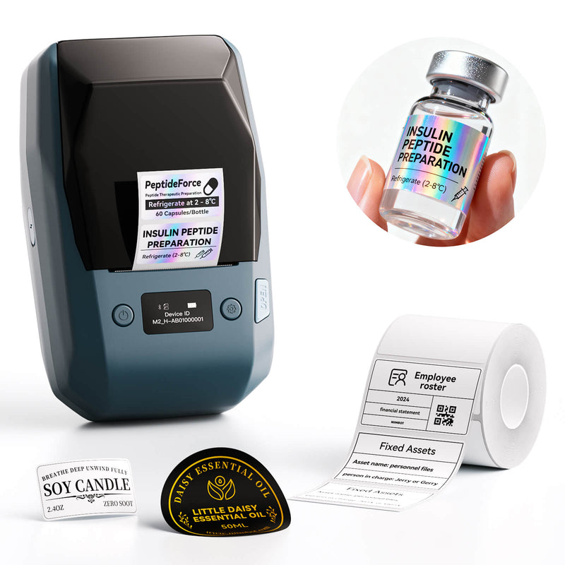 M2 Thermal Transfer Label Maker, Smart Color Printing with Phones & PC for Office, Outdoor Equipment-1