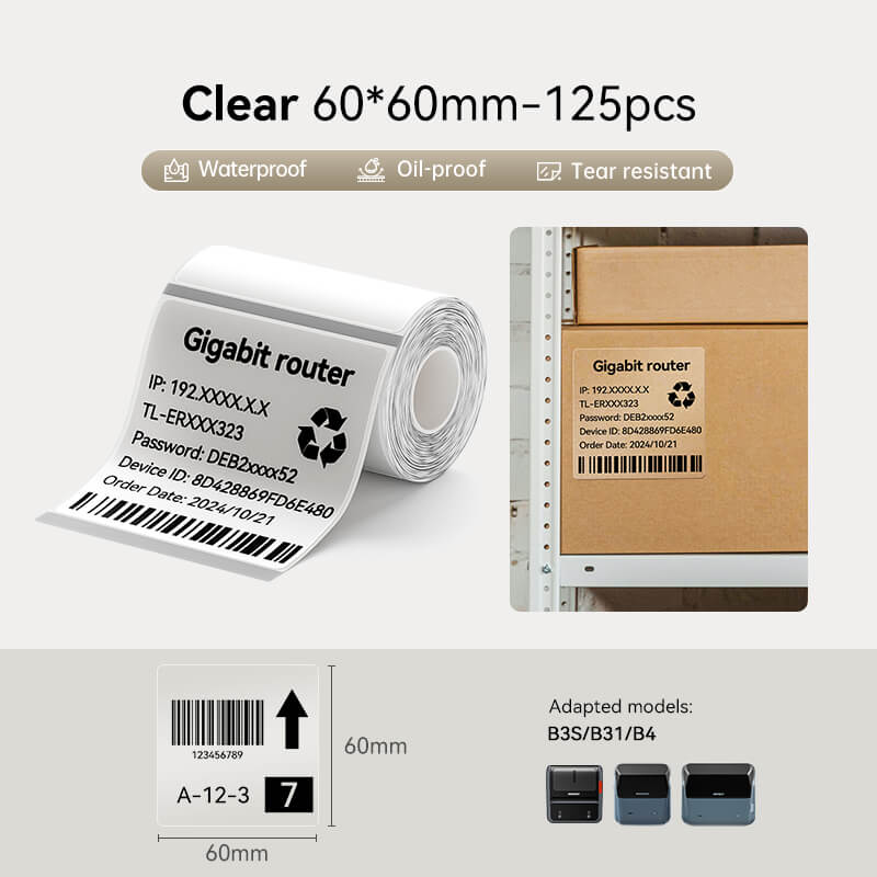 NIIMBOT B4 Inkless Thermal Label Maker for Shipping Label, Idea for bussiness&offices