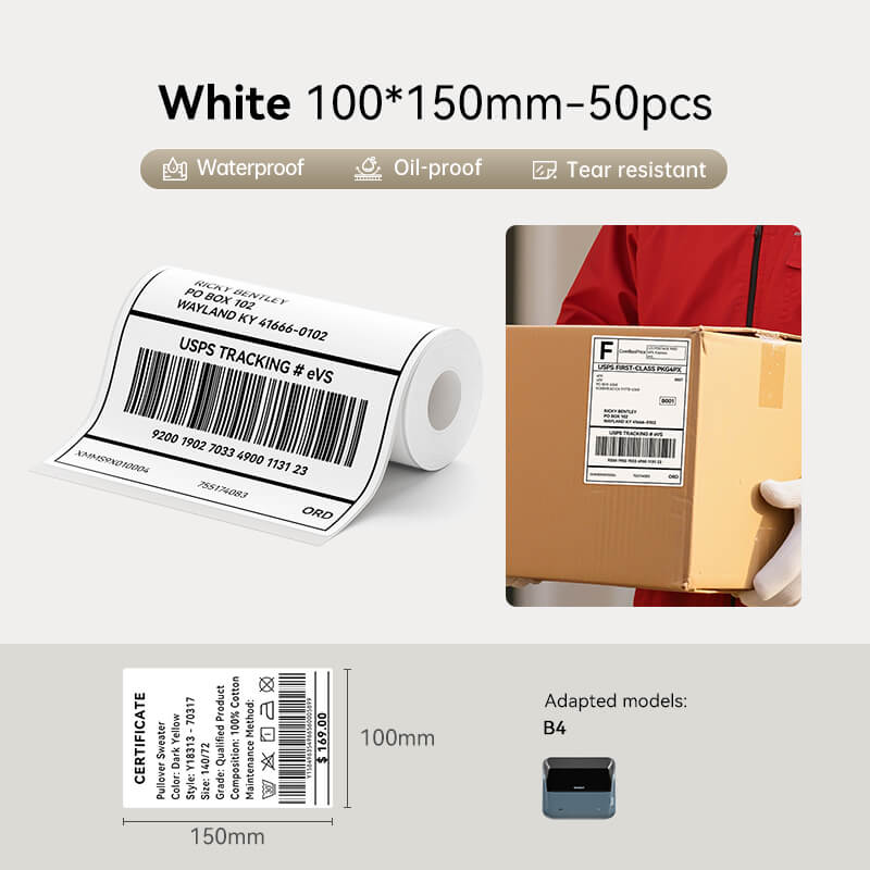 B4 Inkless Thermal Label Maker for Shipping Label, Idea for bussiness&offices